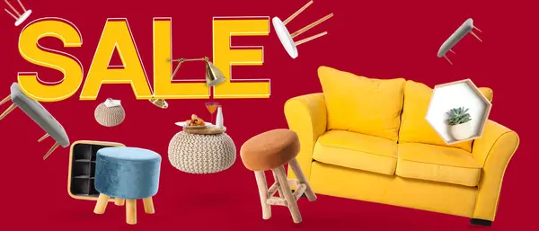 Banner for furniture store with word SALE