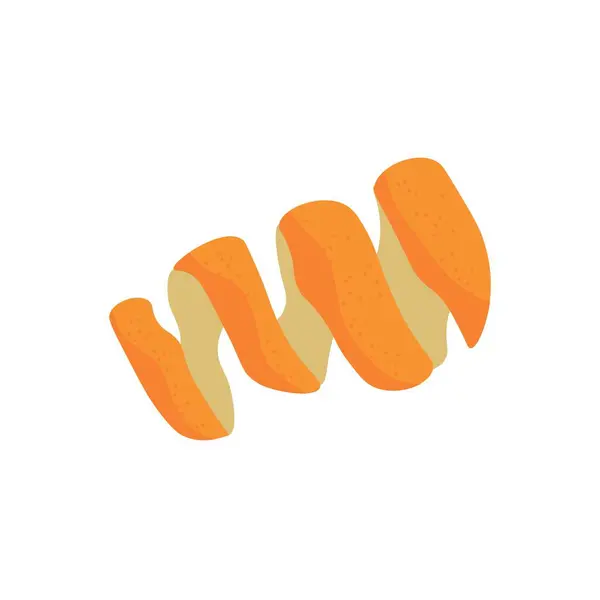 Orange Zest Witte Achtergrond — Stockvector
