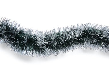 Beyaz arka planda izole edilmiş Noel süsleri, yakın plan