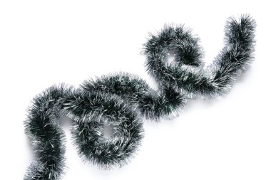 Beyaz arkaplanda Noel süsleri