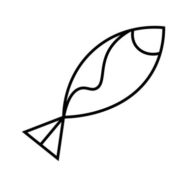 Beyaz arkaplanda Hıristiyanlığın sembolü olarak balık çizildi