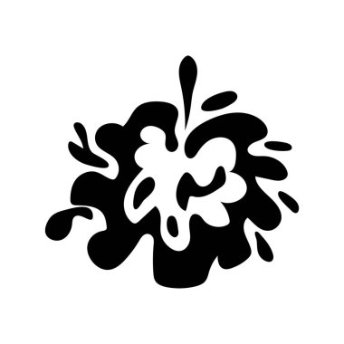 Beyaz arka planda siyah su sıçramalarına