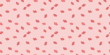 Pembe arka planda bir sürü kalp. Sevgililer Günü için desen