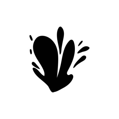 Beyaz arka planda siyah su sıçramalarına