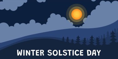 Arazi ve metin ile pankart KIZ SOLSTICE GÜNÜ