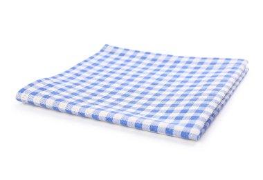 Beyaz arkaplanda katlanmış peçete