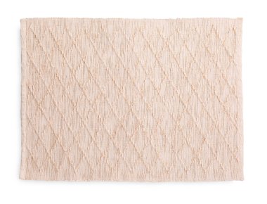 Beyaz arkaplanda yalıtılmış kumaş masa minderi