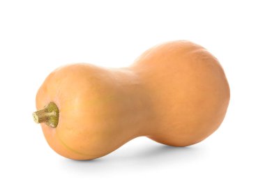 Beyaz arkaplanda turuncu taze balkabağı