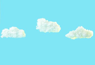 Mavi arkaplanda kabarık bulutlar