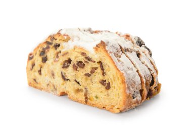 Beyaz arka planda lezzetli bir Noel çalıntısı