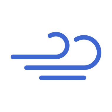 Beyaz arkaplanda hava tahmini uygulaması için rüzgar simgesi