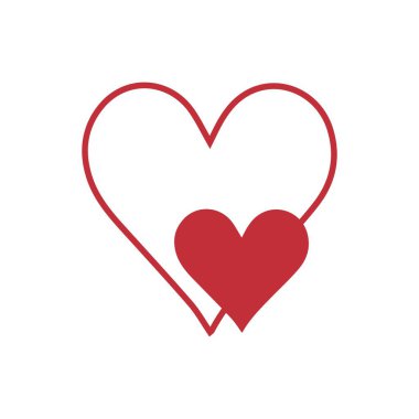 Beyaz arka planda kalpler çizilmiş. Sevgililer Günü kutlaması