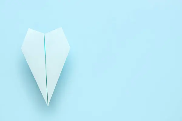 Paper Plane Blue Background — Stock Photo, Image
