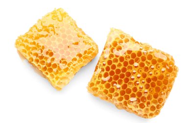 Beyaz arka plan üzerinde tatlı peteğin