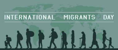 Banner for International Day of Migrants with going people