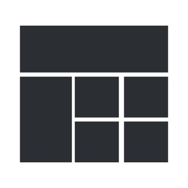 Beyaz arkaplanda siyah çerçeveler kümesi