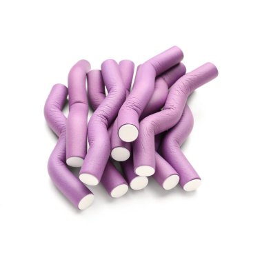 Beyaz arka plan üzerinde izole saç curlers