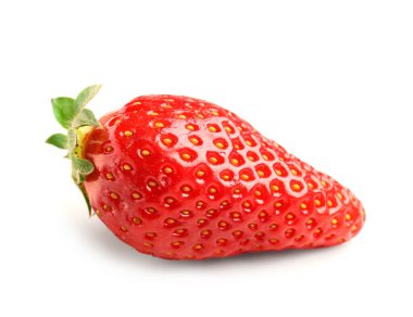 Beyaz arka planda taze çilek