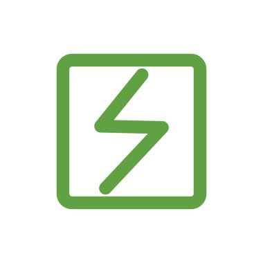 Beyaz arkaplanda yeşil enerjinin sembolü