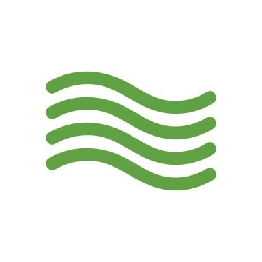 Beyaz arkaplanda yeşil su dalgaları