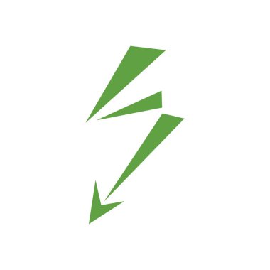 Beyaz arkaplanda yeşil enerjinin sembolü