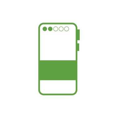 Yeşil güç banka beyaz arka plan üzerinde