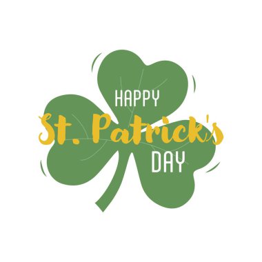 PATRICK 'IN GÜNÜ ve beyaz arkaplanda yonca