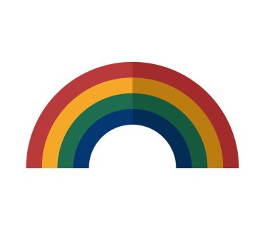 Beyaz arka planda gökkuşağı. Aziz Patrick Günü kutlaması