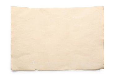 Beyaz arkaplanda izole edilmiş eski kağıt