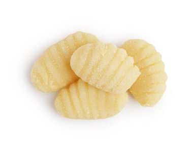 Beyaz arka planda lezzetli gnocchi
