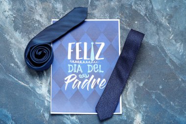 Babalar günü kartı, arka planda kravatlar.