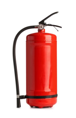 beyaz zemin üzerine yangın söndürücü