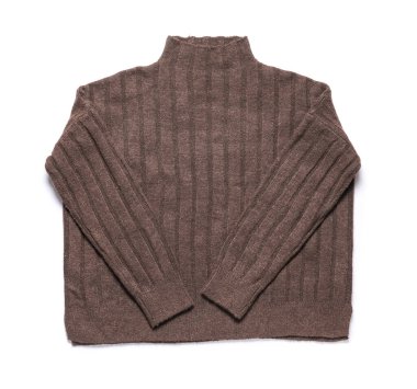 beyaz arka planda izole şık kazak