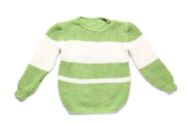 beyaz arka planda izole şık kazak