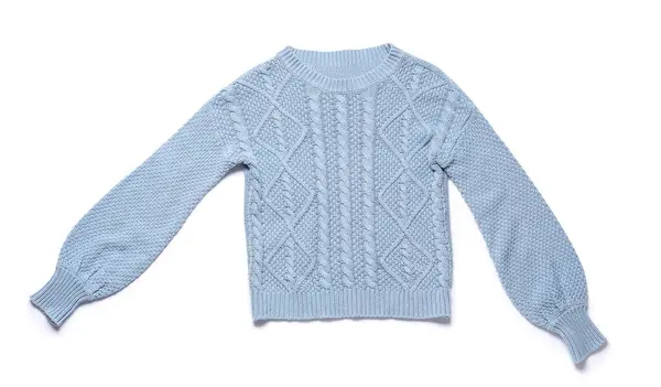 beyaz arka planda izole şık kazak