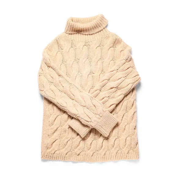 beyaz arka planda izole şık kazak