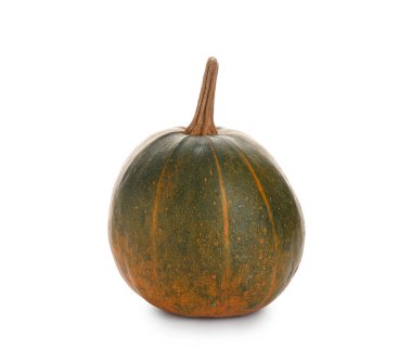 Beyaz arkaplanda taze balkabağı