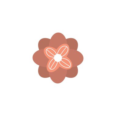 Beyaz arkaplanda çizilmiş çiçek