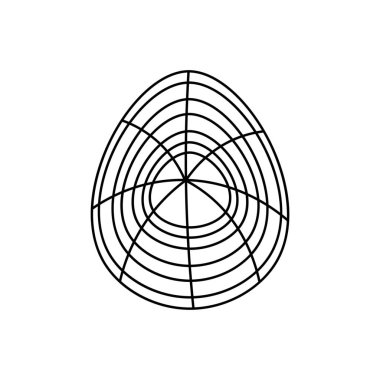 Beyaz arkaplanda Paskalya yumurtası çiz