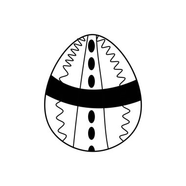 Beyaz arkaplanda Paskalya yumurtası çiz