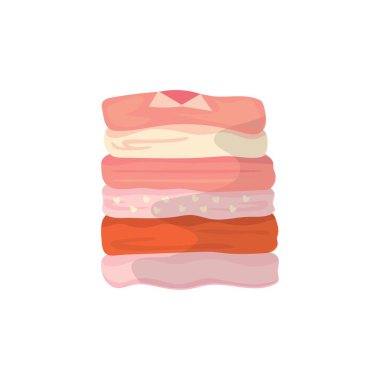 Beyaz arkaplanda giysi yığını