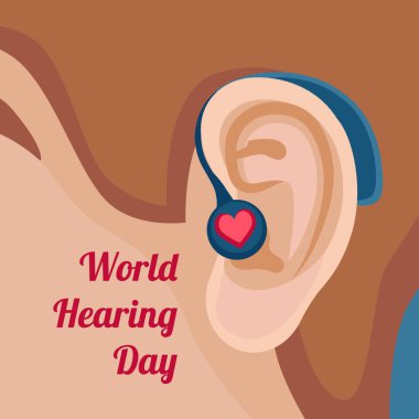 İnsanlarla ve işitme cihazlarıyla Dünya Duyma Günü Sancakları