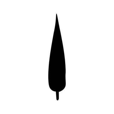 Ağaç beyaz arka plan üzerinde silüeti