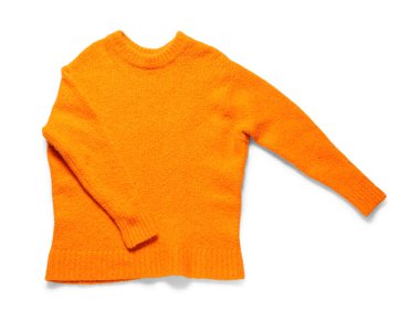 beyaz arka planda izole şık kazak