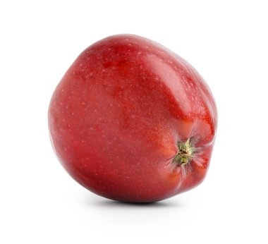 Beyaz arkaplanda taze kırmızı elma