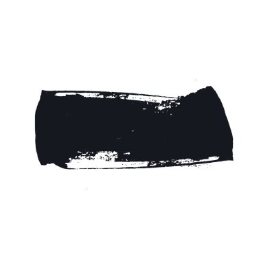 Beyaz arkaplanda siyah boya darbesi 