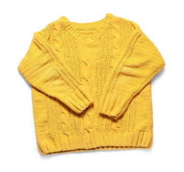 beyaz arka planda izole şık kazak