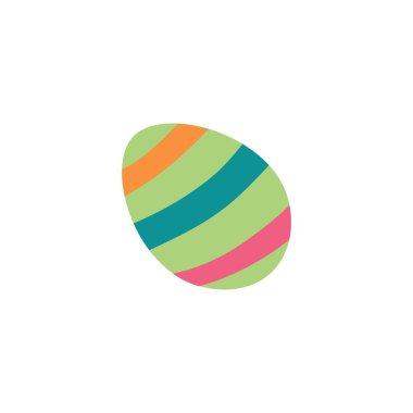 Beyaz arka planda güzel bir Paskalya yumurtası