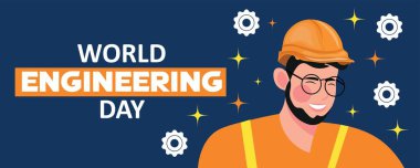 Dünya Mühendislik Günü için bayram afişi
