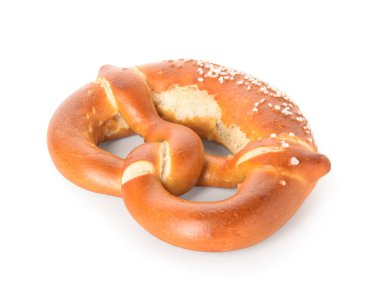 Beyaz zemin üzerine lezzetli simit